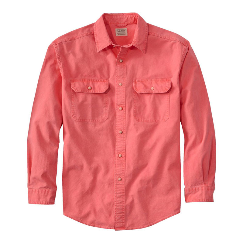 ジャパン・フィット サンウォッシュ・キャンバス・シャツ、長袖