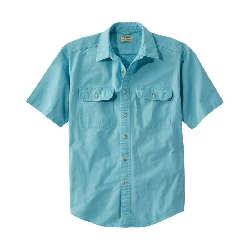 ジャパン・フィット サンウォッシュ・キャンバス・シャツ、半袖