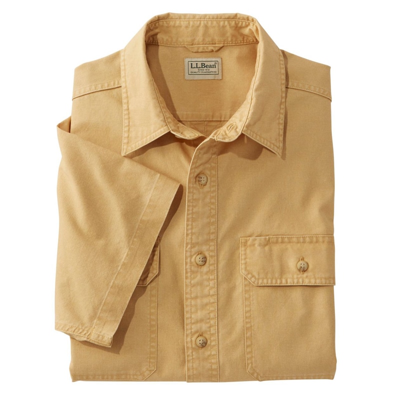 ジャパン・フィット サンウォッシュ・キャンバス・シャツ、半袖