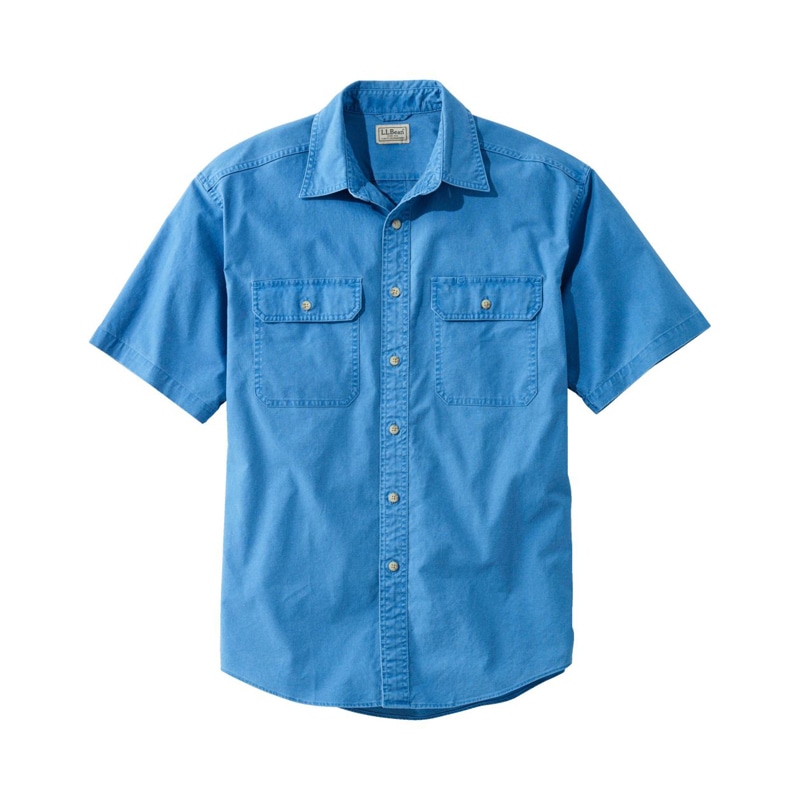 ジャパン・フィット サンウォッシュ・キャンバス・シャツ、半袖