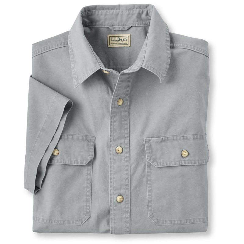 ジャパン・フィット サンウォッシュ・キャンバス・シャツ、半袖