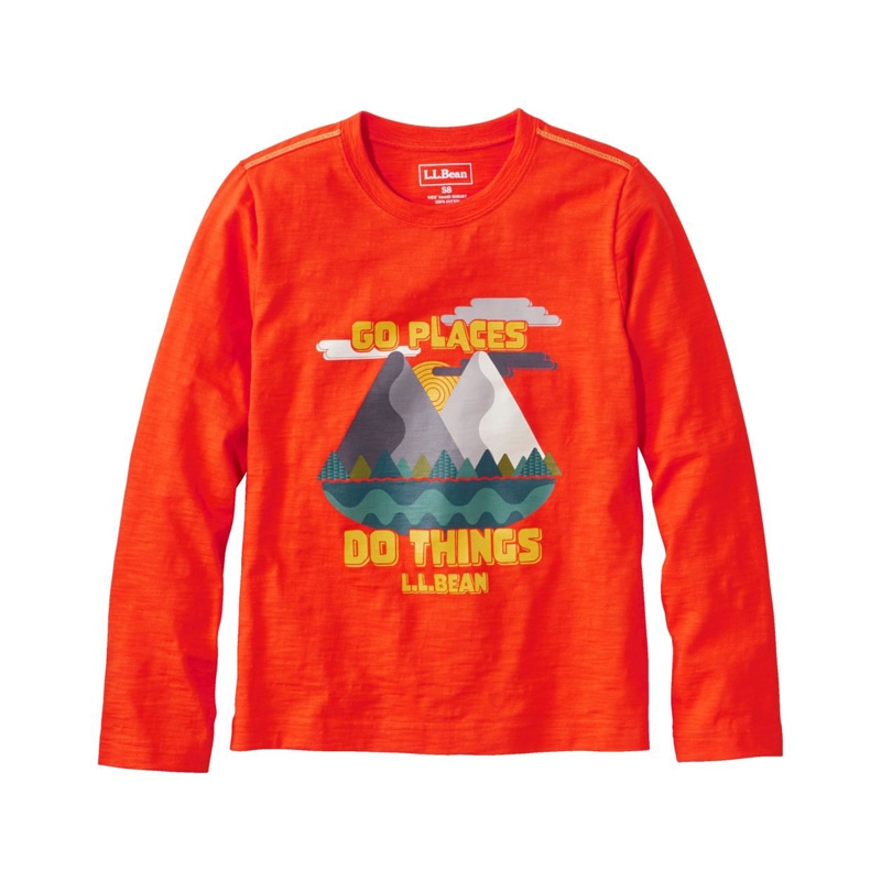 ビックキッズ・グラフィック・ティ、長袖 グローインザダーク