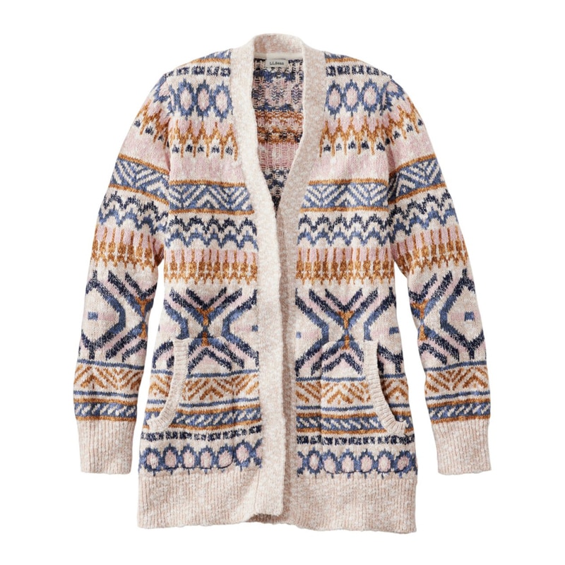 米国フィット・プチ コットン・ラグ・セーター、オープン・カーディガン フェアアイル