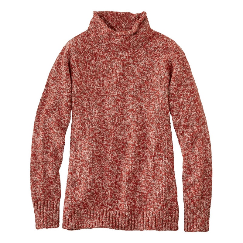 米国フィット・プチ コットン・ラグ・セーター、ファネルネック・プルオーバー