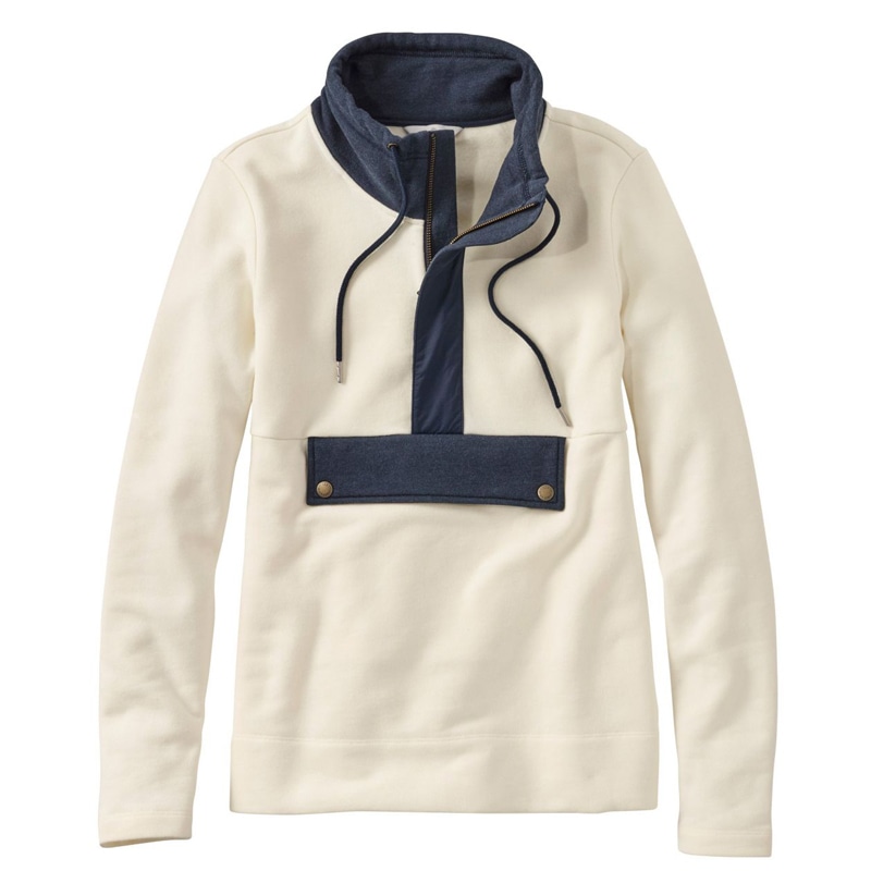 米国フィット・レギュラー シグネチャー・オーガニック・スウェットシャツ、アノラック カラーブロック