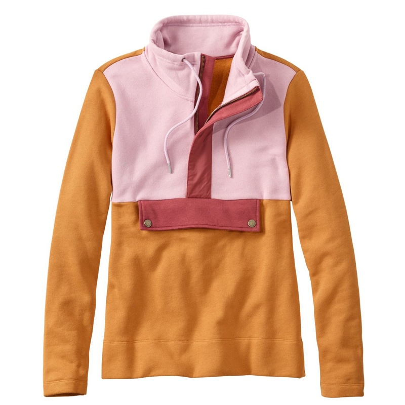 米国フィット・レギュラー シグネチャー・オーガニック・スウェットシャツ、アノラック カラーブロック