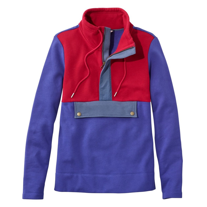 米国フィット・レギュラー シグネチャー・オーガニック・スウェットシャツ、アノラック カラーブロック