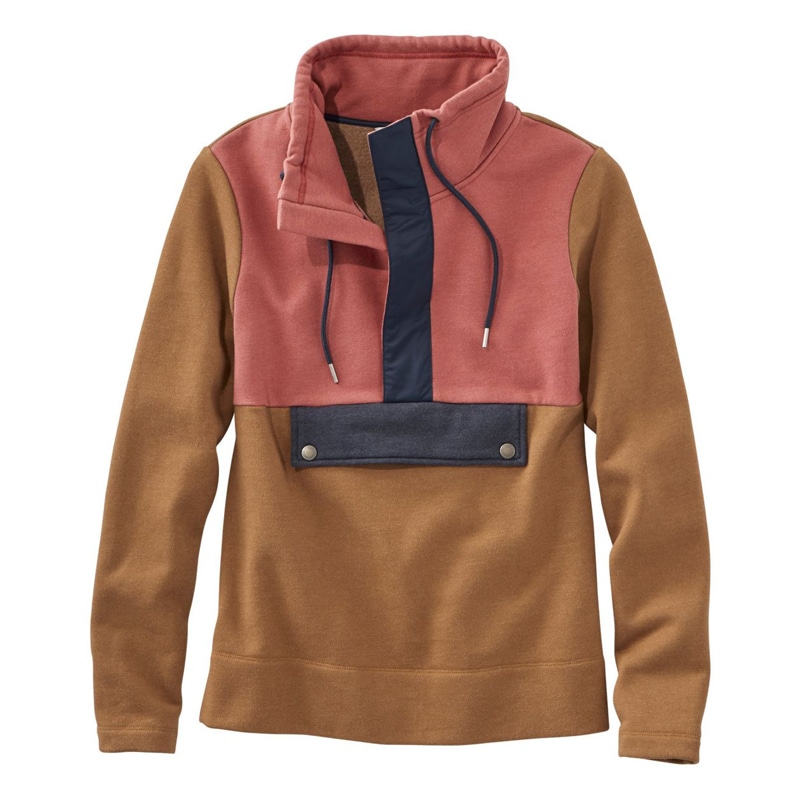 米国フィット・レギュラー シグネチャー・オーガニック・スウェットシャツ、アノラック カラーブロック