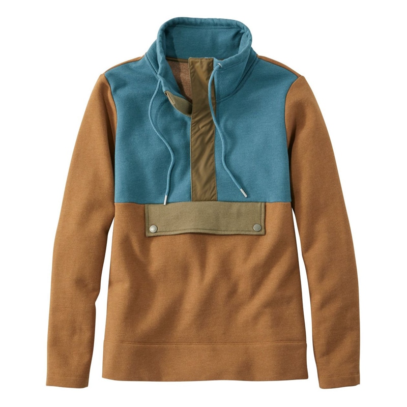 米国フィット・レギュラー シグネチャー・オーガニック・スウェットシャツ、アノラック カラーブロック