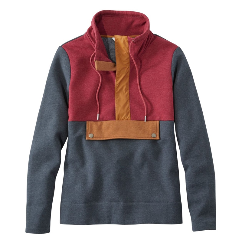 米国フィット・レギュラー シグネチャー・オーガニック・スウェットシャツ、アノラック カラーブロック