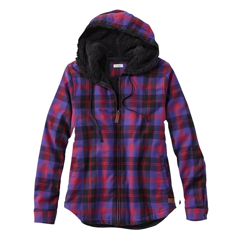 ジャパン・フィット スコッチ・プラッド・フランネル・シャツ、シェルパ・ラインド ジップ・フーディ