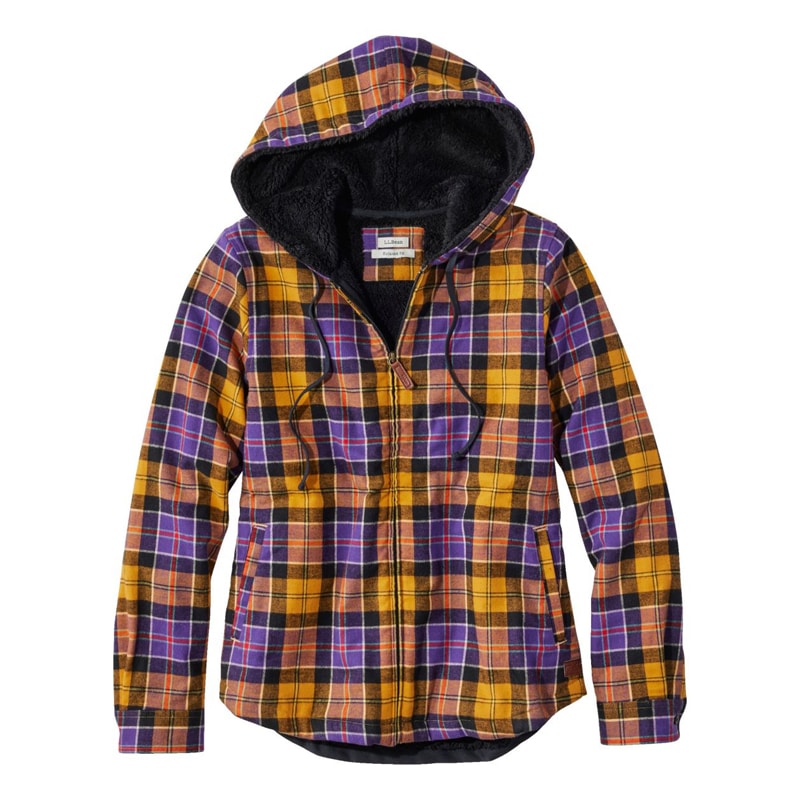 ジャパン・フィット スコッチ・プラッド・フランネル・シャツ、シェルパ・ラインド ジップ・フーディ