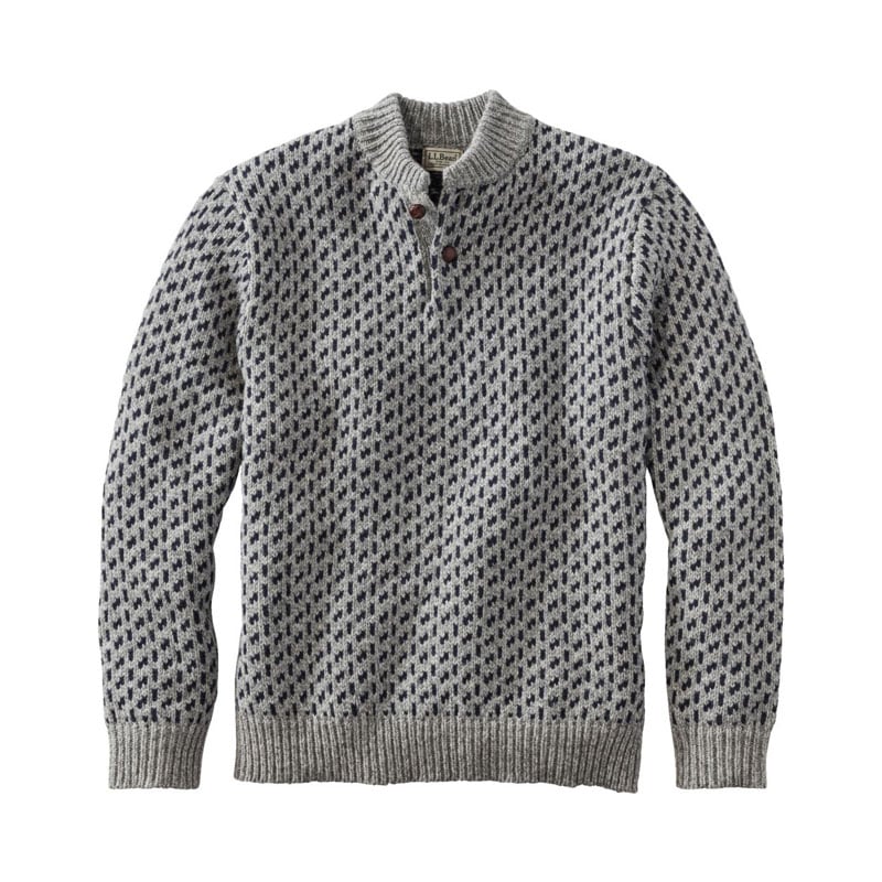 ジャパン・フィット エル・エル・ビーン・クラシック・ラグ・ウール・フェア・アイル・ヘンリー・セーター