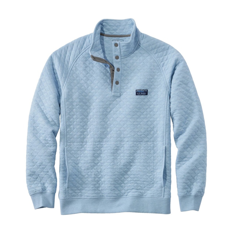 米国フィット・レギュラー エル・エル・ビーン・キルト・スウェットシャツ、モックネック