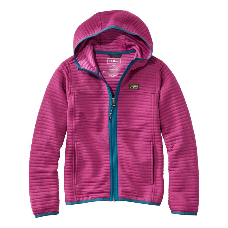 ビックキッズ・エアーライト・フルジップ・フーディ、カラーブロック