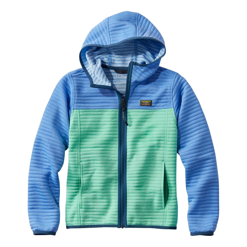 ビックキッズ・エアーライト・フルジップ・フーディ、カラーブロック