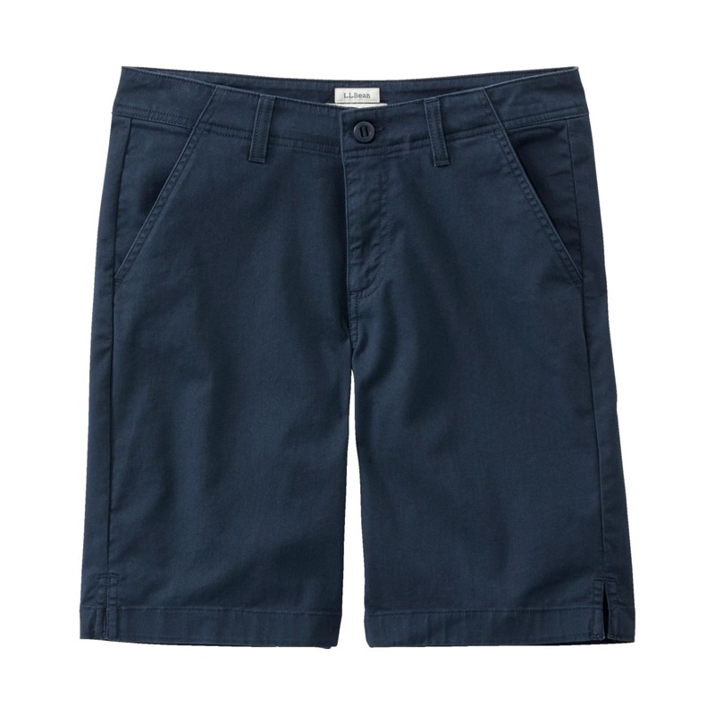 米国フィット・レギュラー レイクウォッシュ・チノ・ショーツ、ミッドライズ バミューダ
