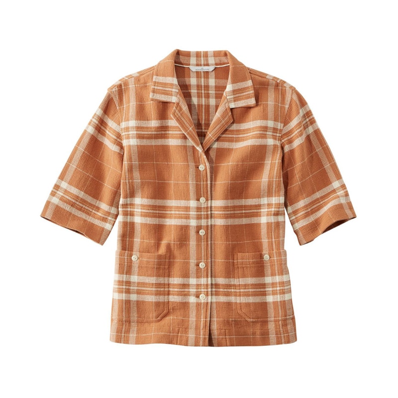 米国フィット・レギュラー シグネチャー・クール・ウィーブ・キャンプ・シャツ、半袖 パターン