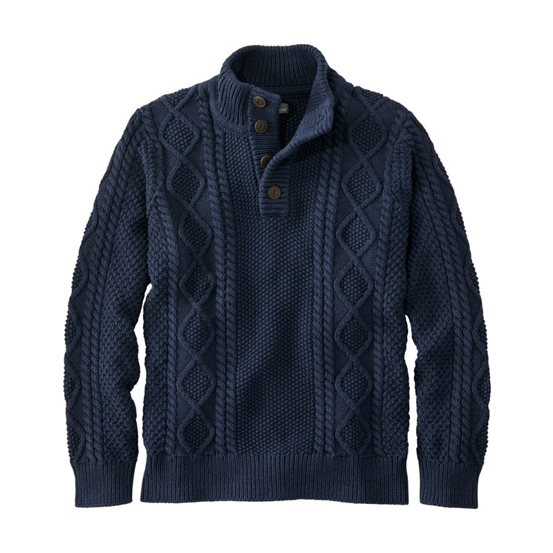 米国フィット・レギュラー シグネチャー・コットン・フィッシャーマン・セーター、ヘンリー