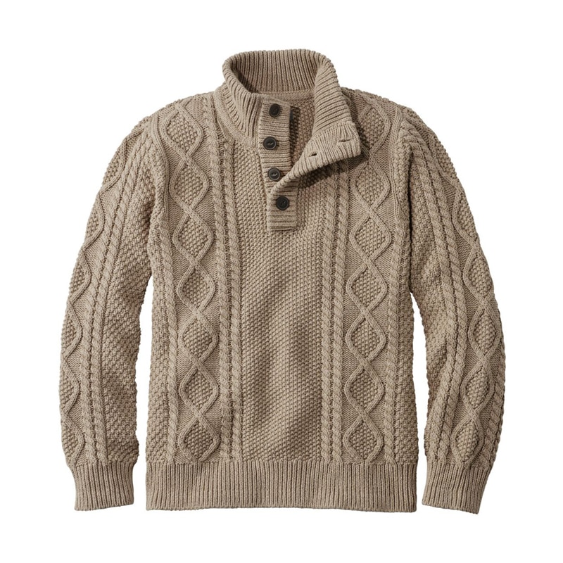 米国フィット・レギュラー シグネチャー・コットン・フィッシャーマン・セーター、ヘンリー
