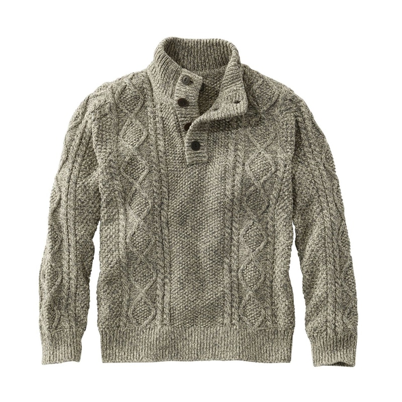 米国フィット・レギュラー シグネチャー・コットン・フィッシャーマン・セーター、ヘンリー