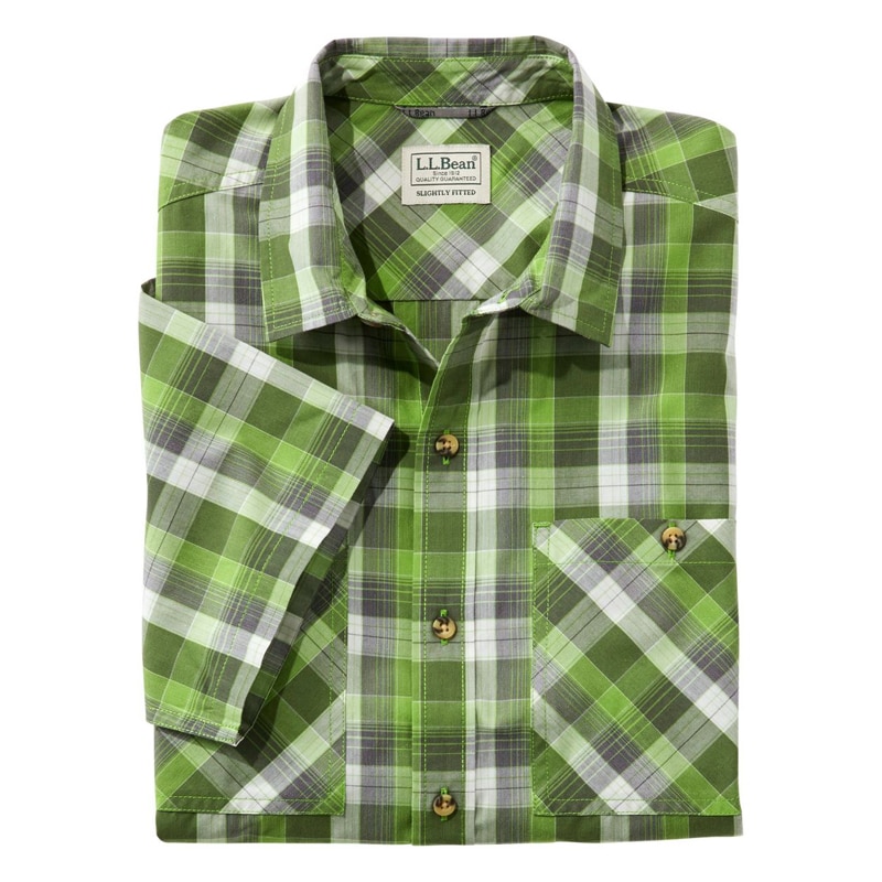 米国フィット・レギュラー オッター・クリフ・シャツ、半袖 プラッド