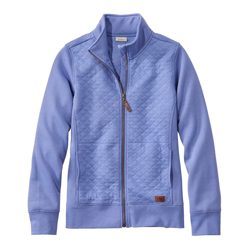 米国フィット・プチ キルト・フルジップ・スウェットシャツ