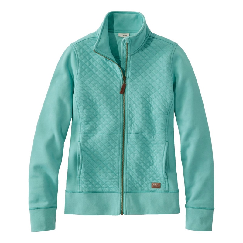 米国フィット・プチ キルト・フルジップ・スウェットシャツ