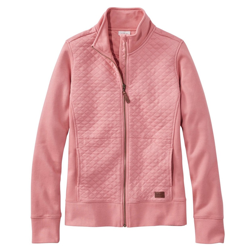 米国フィット・プチ キルト・フルジップ・スウェットシャツ