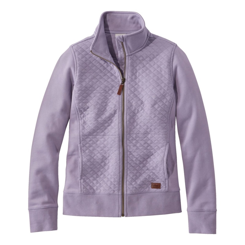 米国フィット・プチ キルト・フルジップ・スウェットシャツ