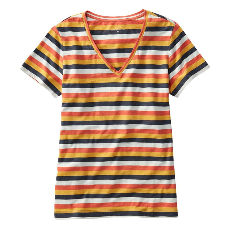 米国フィット・レギュラー シグネチャー・スラブニット・ティ、Vネック パターン