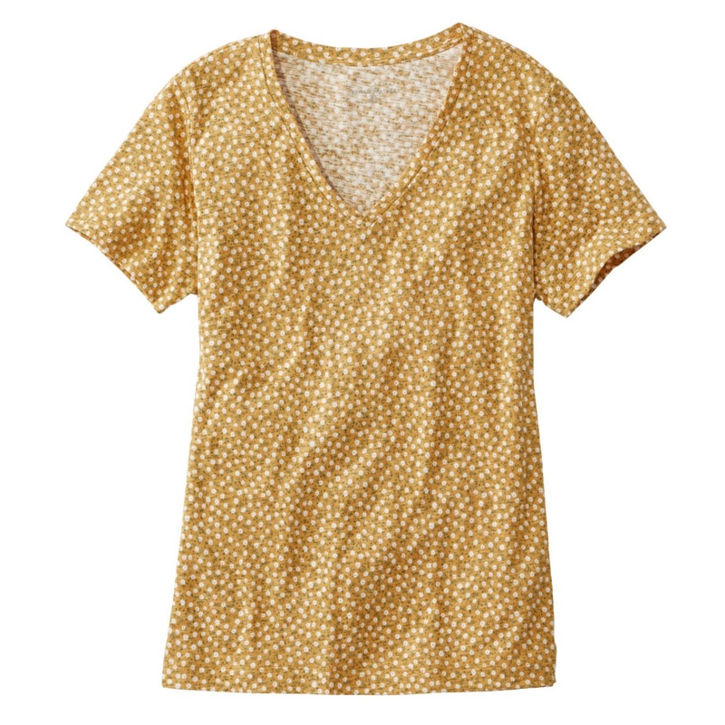 米国フィット・レギュラー シグネチャー・スラブニット・ティ、Vネック パターン