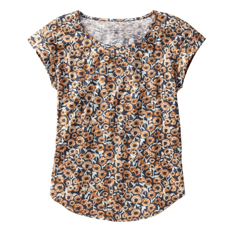 米国フィット・レギュラー シグネチャー・スラブニット・ティ、スクープネック パターン