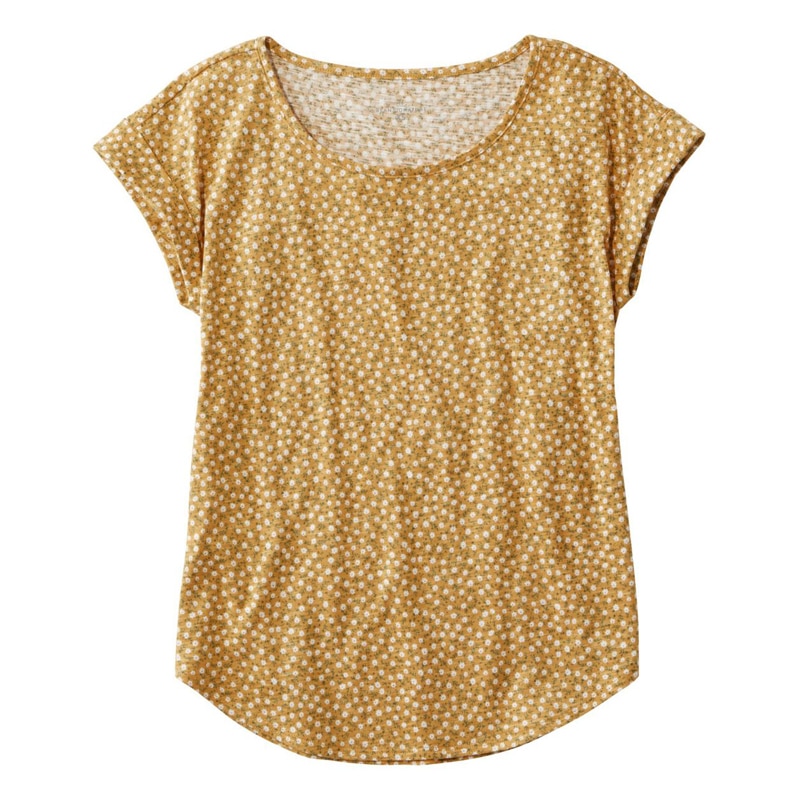 米国フィット・レギュラー シグネチャー・スラブニット・ティ、スクープネック パターン