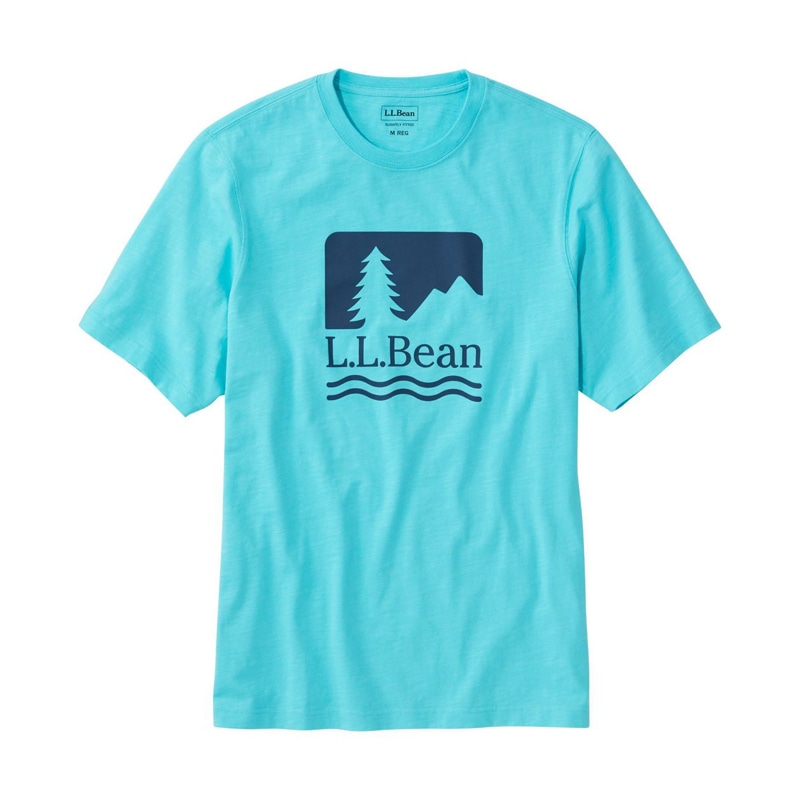 ジャパン・フィット レイクウォッシュ・オーガニック・コットン・グラフィック・ティ、半袖