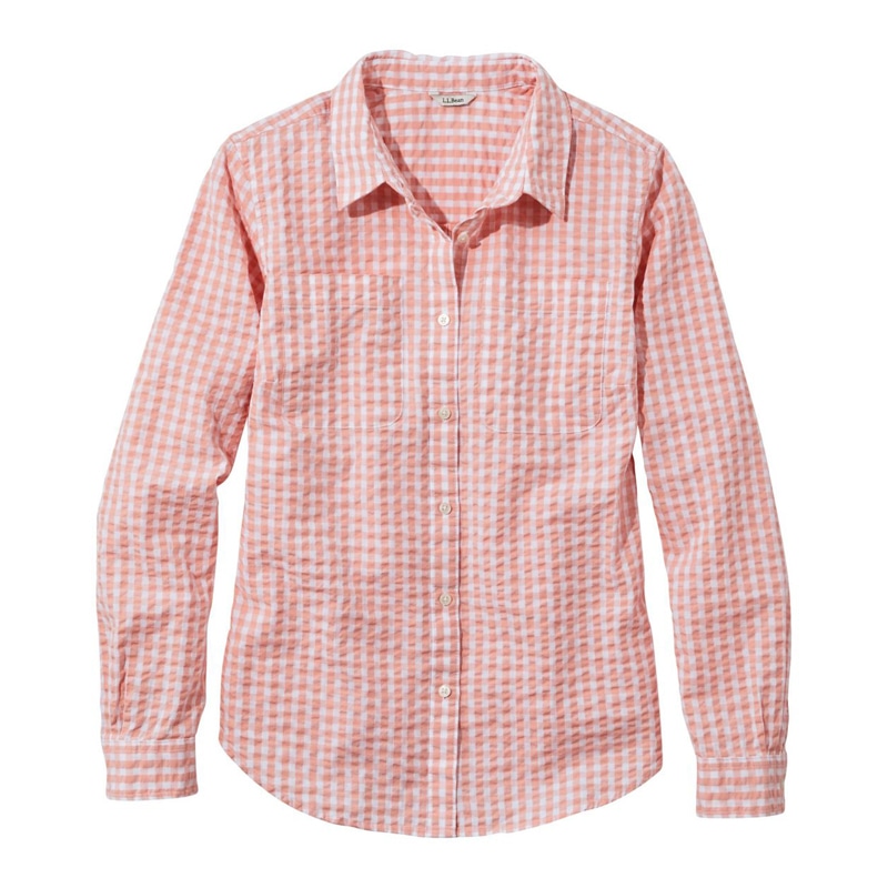 ジャパン・フィット バケーションランド・シアサッカー・シャツ、長袖 プラッド