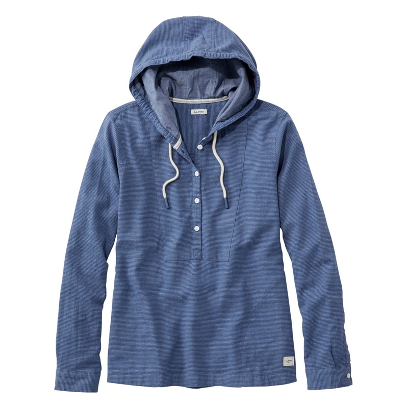 ジャパン・フィット テクスチャード・リネン/コットン・アノラック、ストライプ