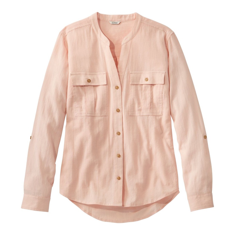 ジャパン・フィット ソフト・コットン・クリンクル・シャツ、ロールタブ