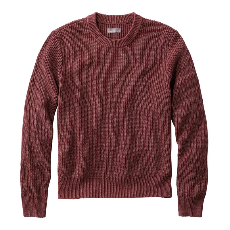 米国フィット・レギュラー シグネチャー・シェーカー・ステッチ・セーター、クルーネック