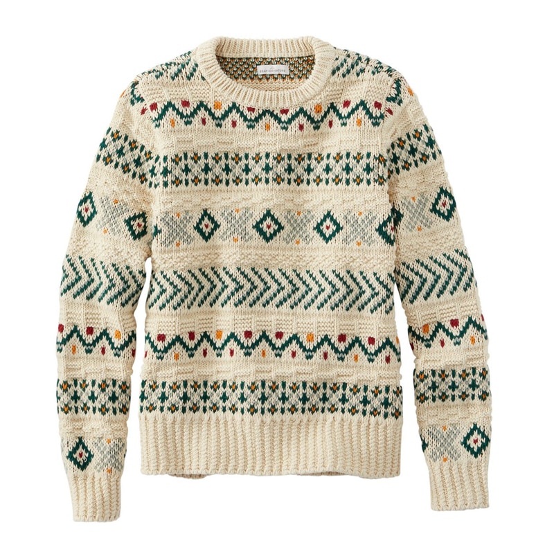 米国フィット・レギュラー シグネチャー・コットン・フィッシャーマン・セーター、プルオーバー フェアアイル