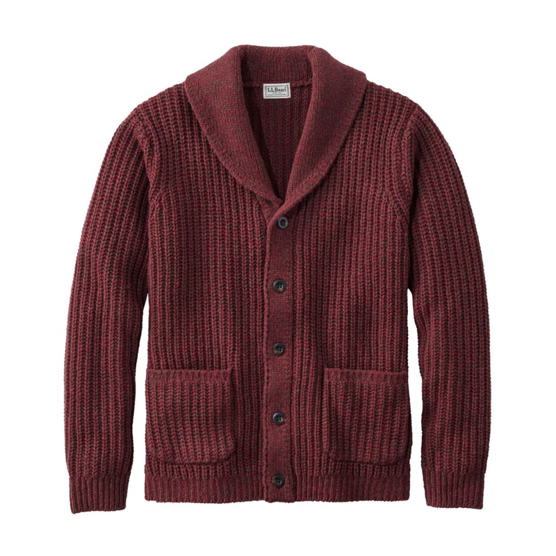 米国フィット・レギュラー エル・エル・ビーン・クラシック・ラグ・ウール・セーター、カーディガン