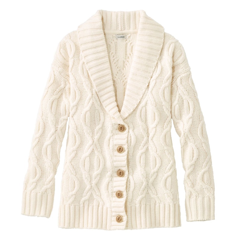 米国フィット・レギュラー コージー・フィッシャーマン・セーター、カーディガン