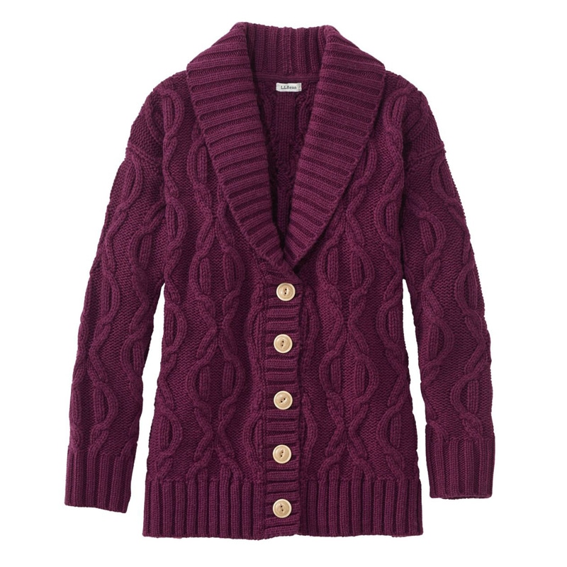米国フィット・レギュラー コージー・フィッシャーマン・セーター、カーディガン