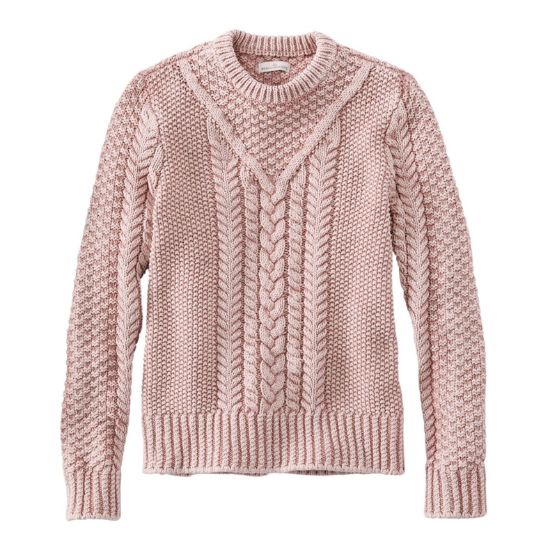 米国フィット・レギュラー シグネチャー・コットン・フィッシャーマン・セーター、プルオーバー ウォッシュ