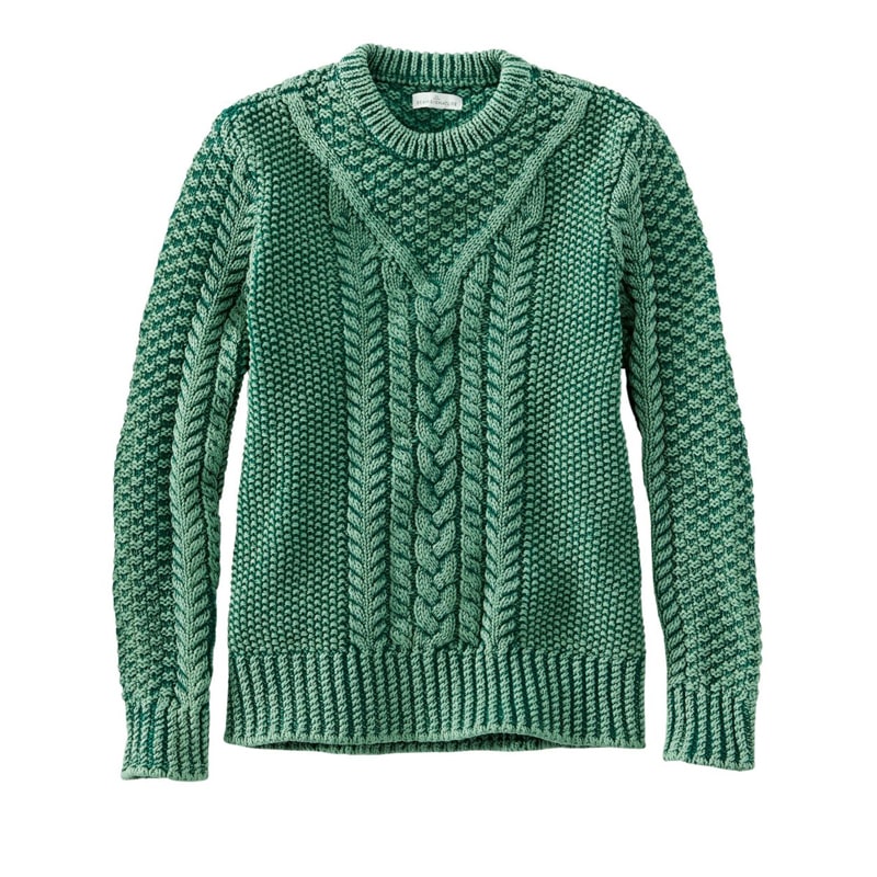 米国フィット・レギュラー シグネチャー・コットン・フィッシャーマン・セーター、プルオーバー ウォッシュ