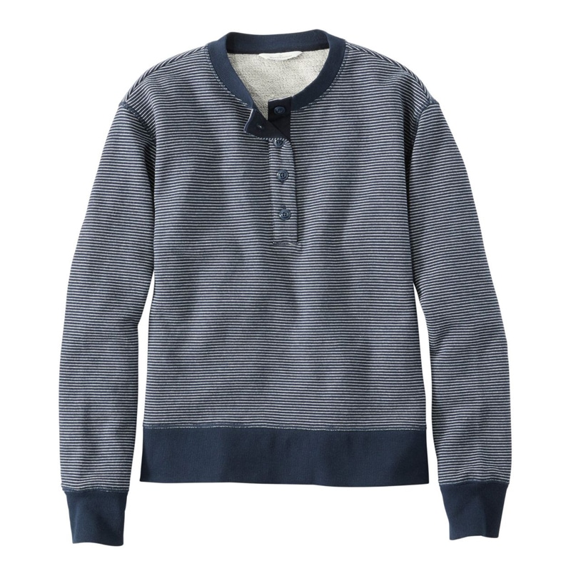 米国フィット・レギュラー シグネチャー・オーガニック・スウェットシャツ、ヘンリー ストライプ