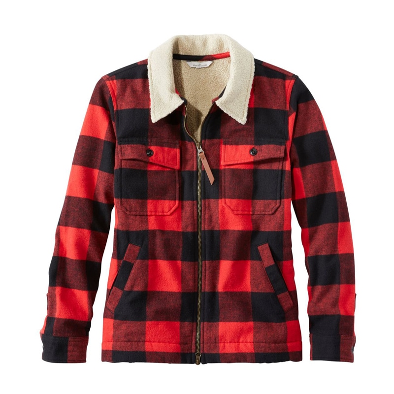 米国フィット・レギュラー シグネチャー・シャミー・ジップ・シャツ、シェルパラインド