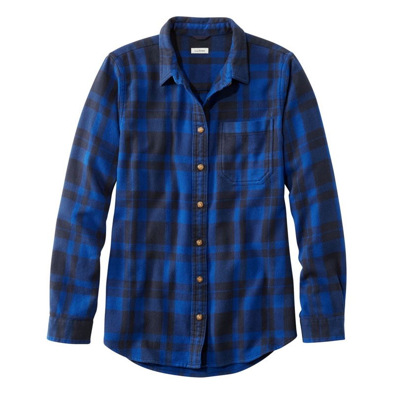 ジャパン・フィット エル・エル・ビーン・オーガニック・フランネル・チュニック、プラッド