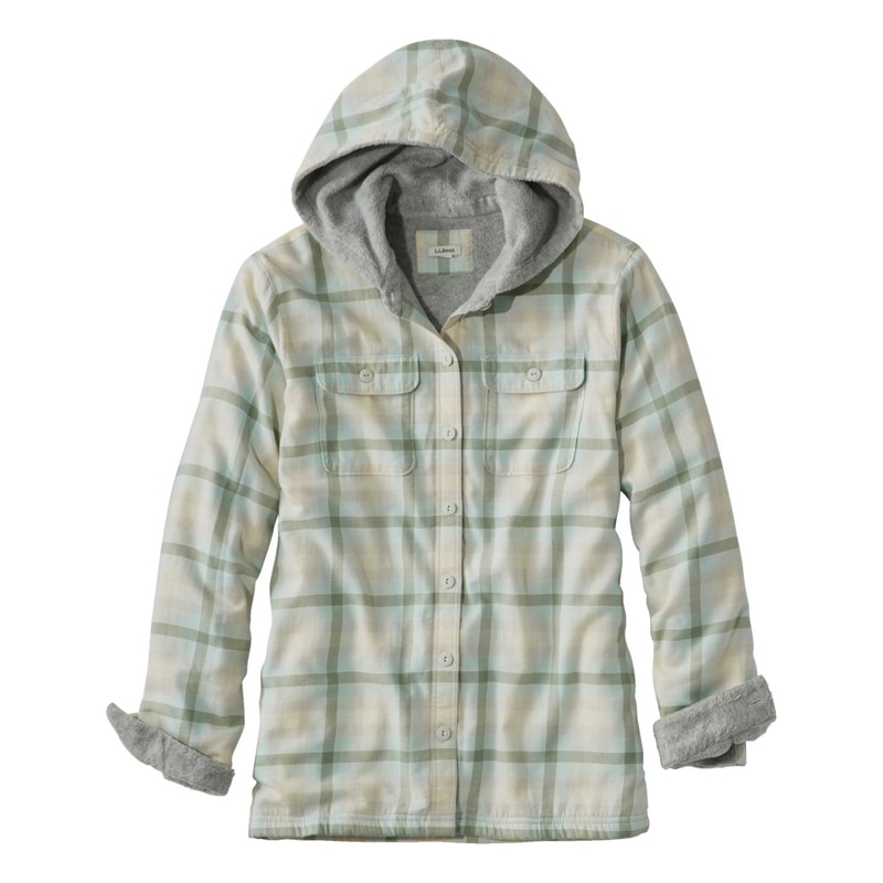 ジャパン・フィット フリースラインド・フランネル・シャツ、フーディ プラッド