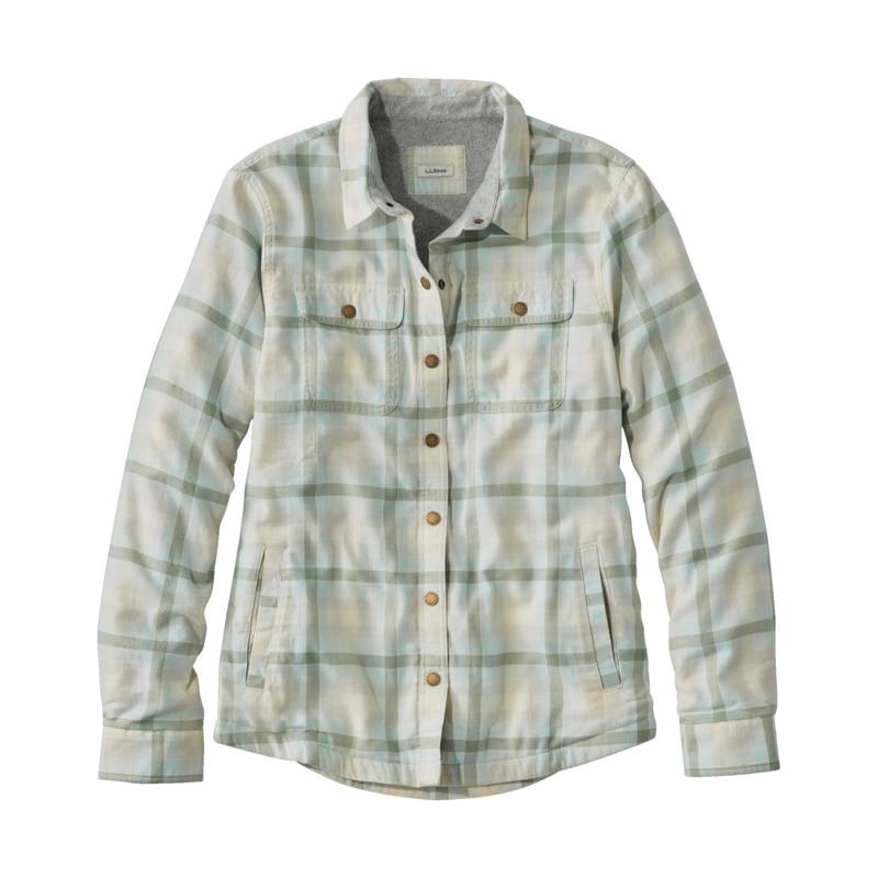 ジャパン・フィット フリースラインド・フランネル・シャツ、スナップフロント プラッド